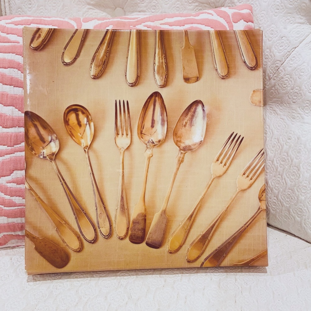 S9-Gallery Wrap Vintage Silverplate Utensils Photography Art